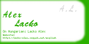 alex lacko business card